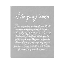 Charger l'image dans la galerie, Jeté en molleton ''À toi que j'aime''