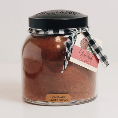 Homemade Gingerbread Papa Jar Candle