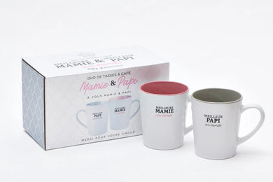 Duo de tasses Papi et Mamie