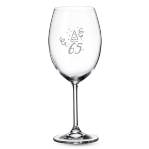 Verre gravé "65 ans"