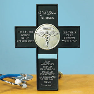God bless nurses cross