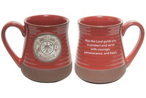 Tasse en poterie firefighter
