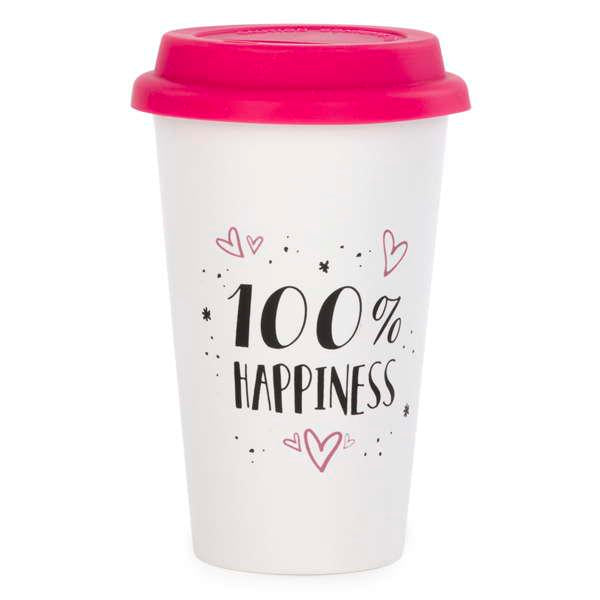 Tasse de voyage - 100% Happiness