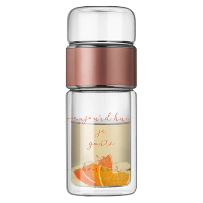 Bouteille infuseur (rose)