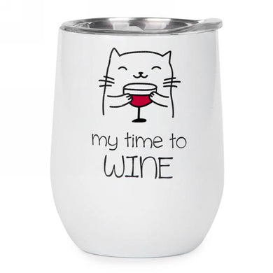 Gobelet de vin isolé - My time to WINE