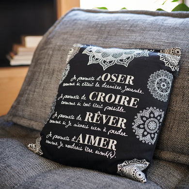 Coussin Inspirant