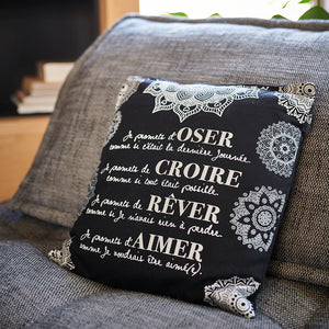 Coussin Inspirant