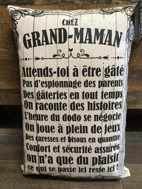Coussin ''Chez grand-maman''