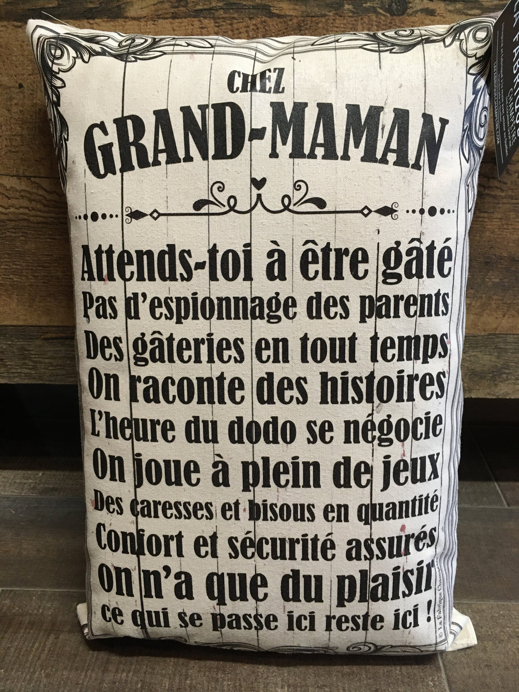 Coussin ''Chez grand-maman''