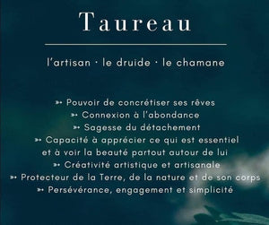 Verre gravé "Signe zodiaque du Taureau"