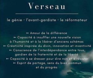 Verre gravé "Signe zodiaque du Verseau"