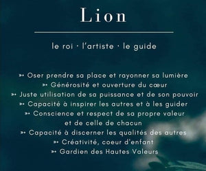 Verre gravé "Signe zodiaque du Lion"