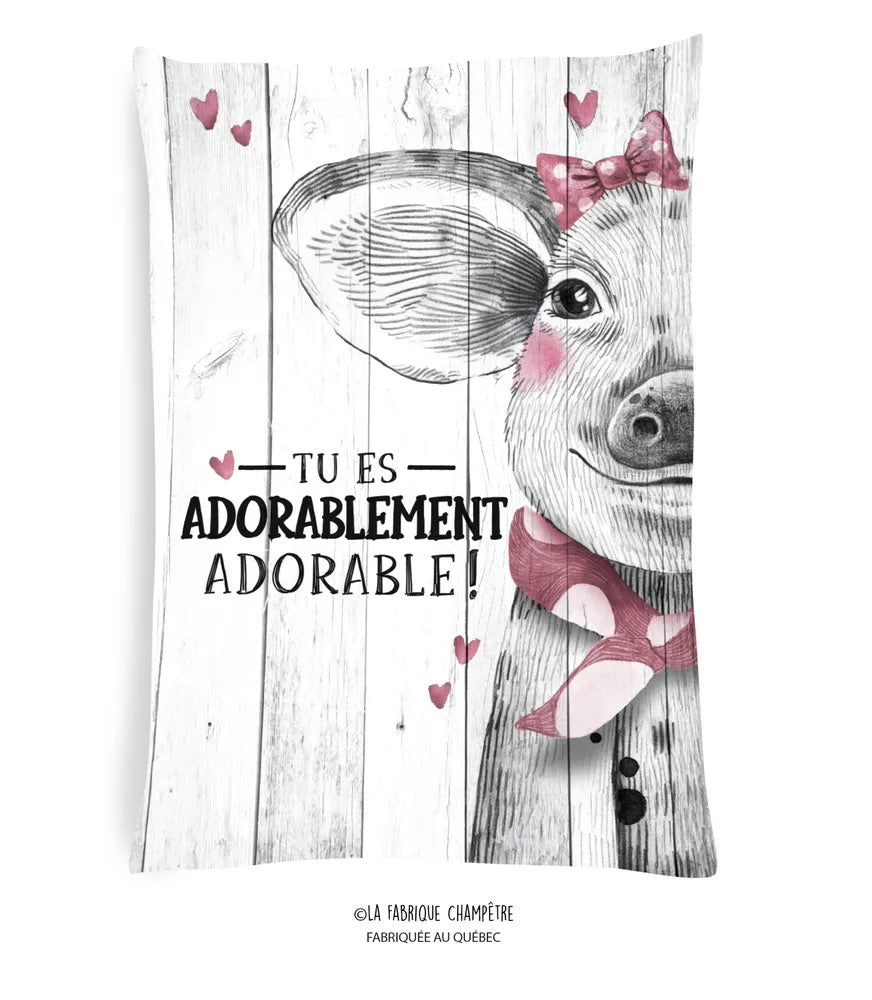 Coussin Barn ''Adorablement adorable''